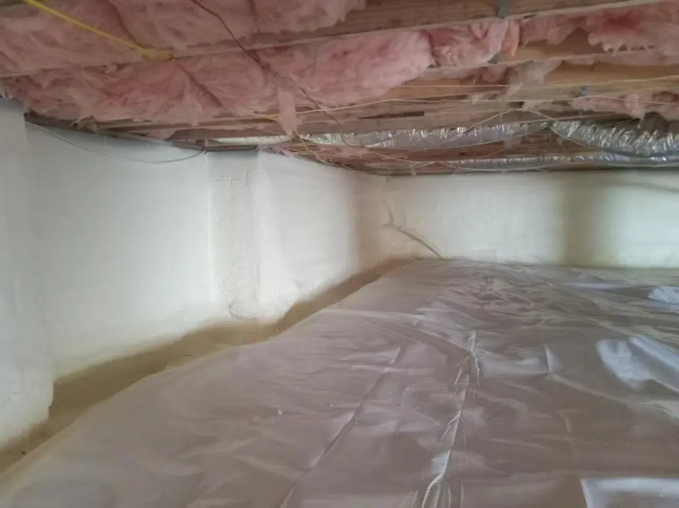 Crawl space encapsulation with closed-cell spray foam for Attic Insulation in Big Rapids